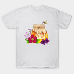 Honeycore - Flowers and bee - Sweet honey pot T-Shirt